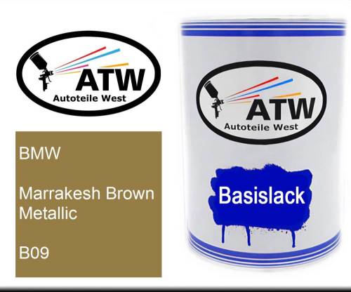 BMW, Marrakesh Brown Metallic, B09: 500ml Lackdose, von ATW Autoteile West.